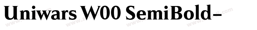 Uniwars W00 SemiBold字体转换
